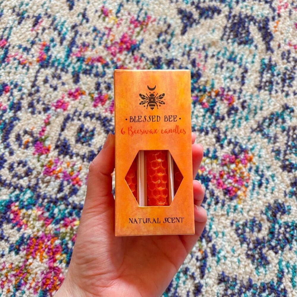NWOT ✨ Blessed Bee Beeswax Confidence Candles Set of 6 Orange Honeycomb🧡